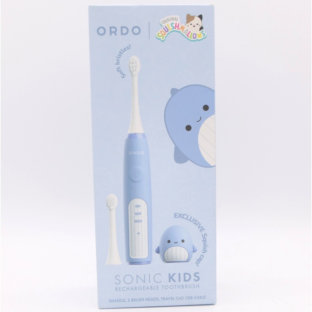ORDO Sonic Kids Rechargeable Toothbrush Soft Blue Original Squishmallows Samir